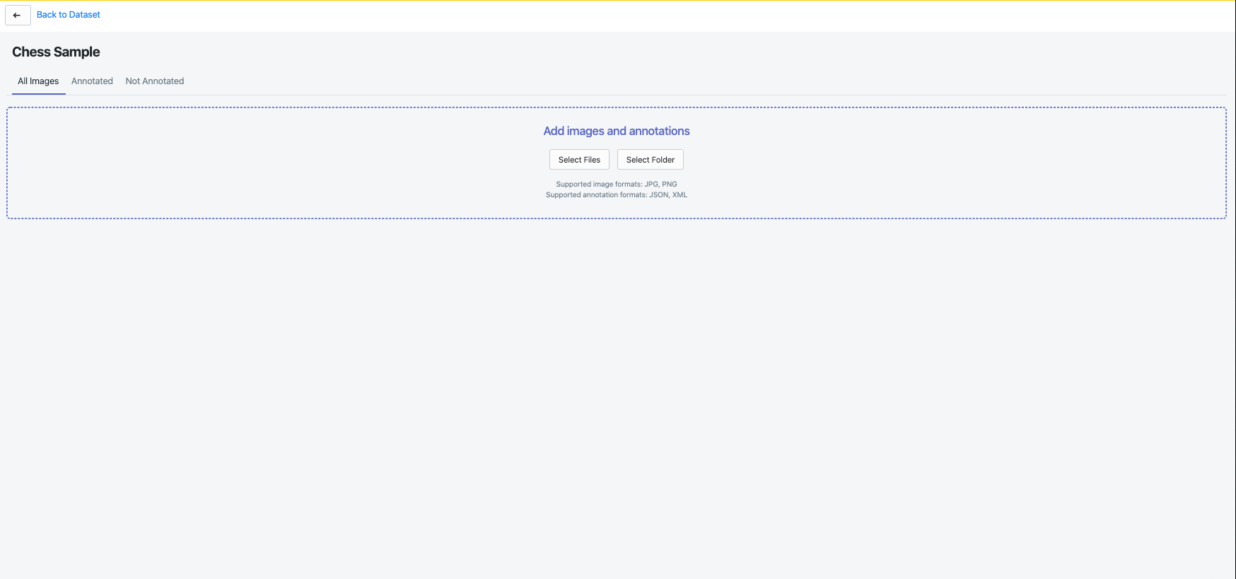 Roboflow Screenshot: add images and annotations to upload.