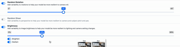 Roboflow Screenshot: Adjusting image brightness