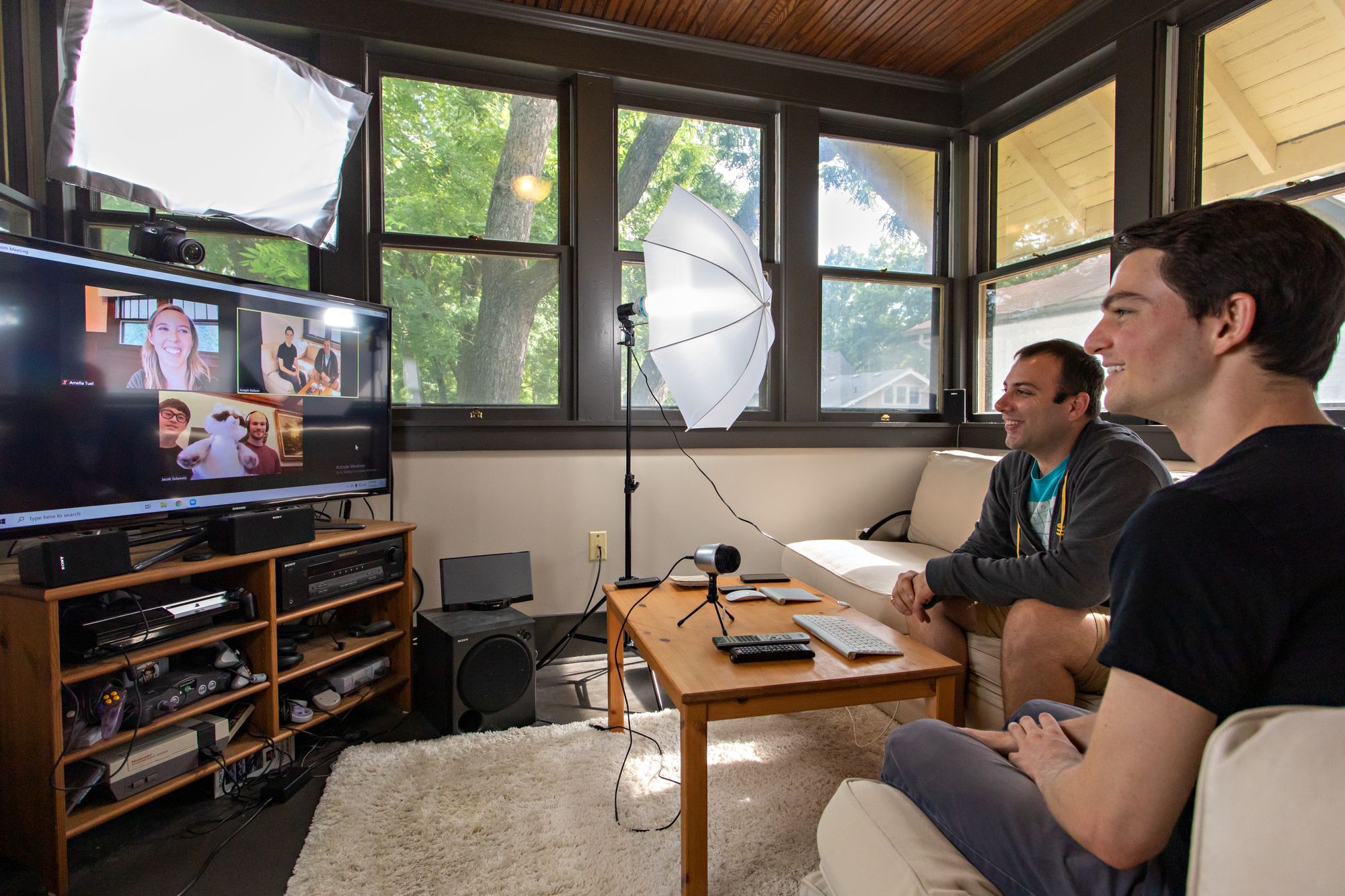 Roboflow founders Brad Dwyer and Joseph Nelson take a Zoom call.