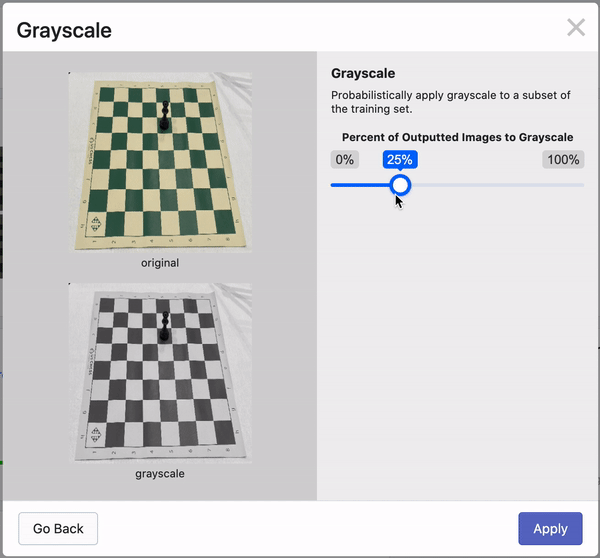 Grayscale augmentation in computer vision.