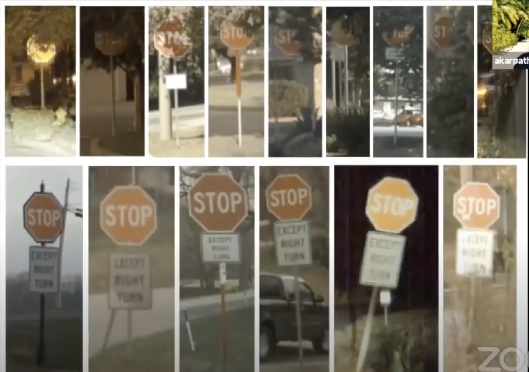 Tesla's stop signs dataset