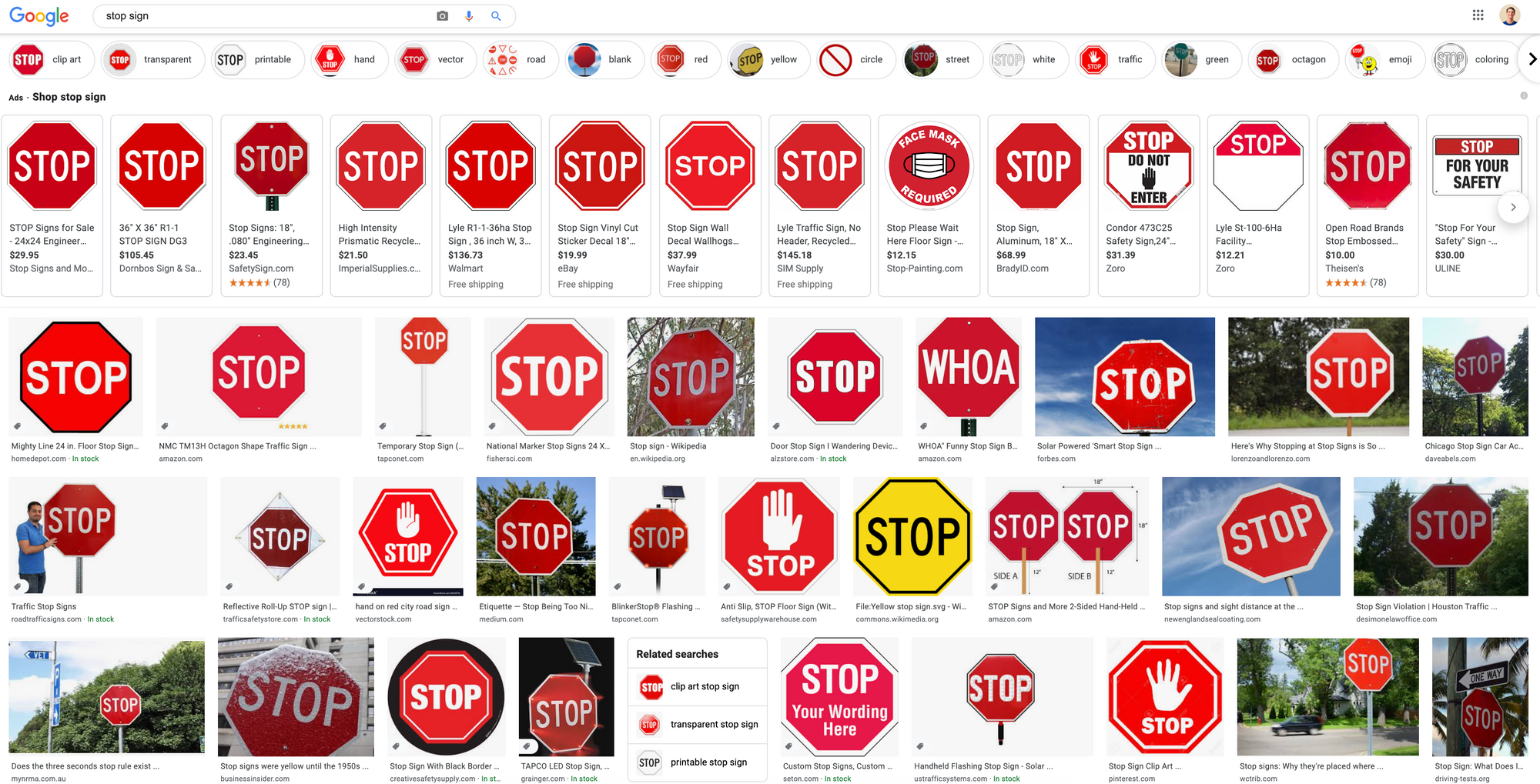 Google Image Search Results for Stop Sign