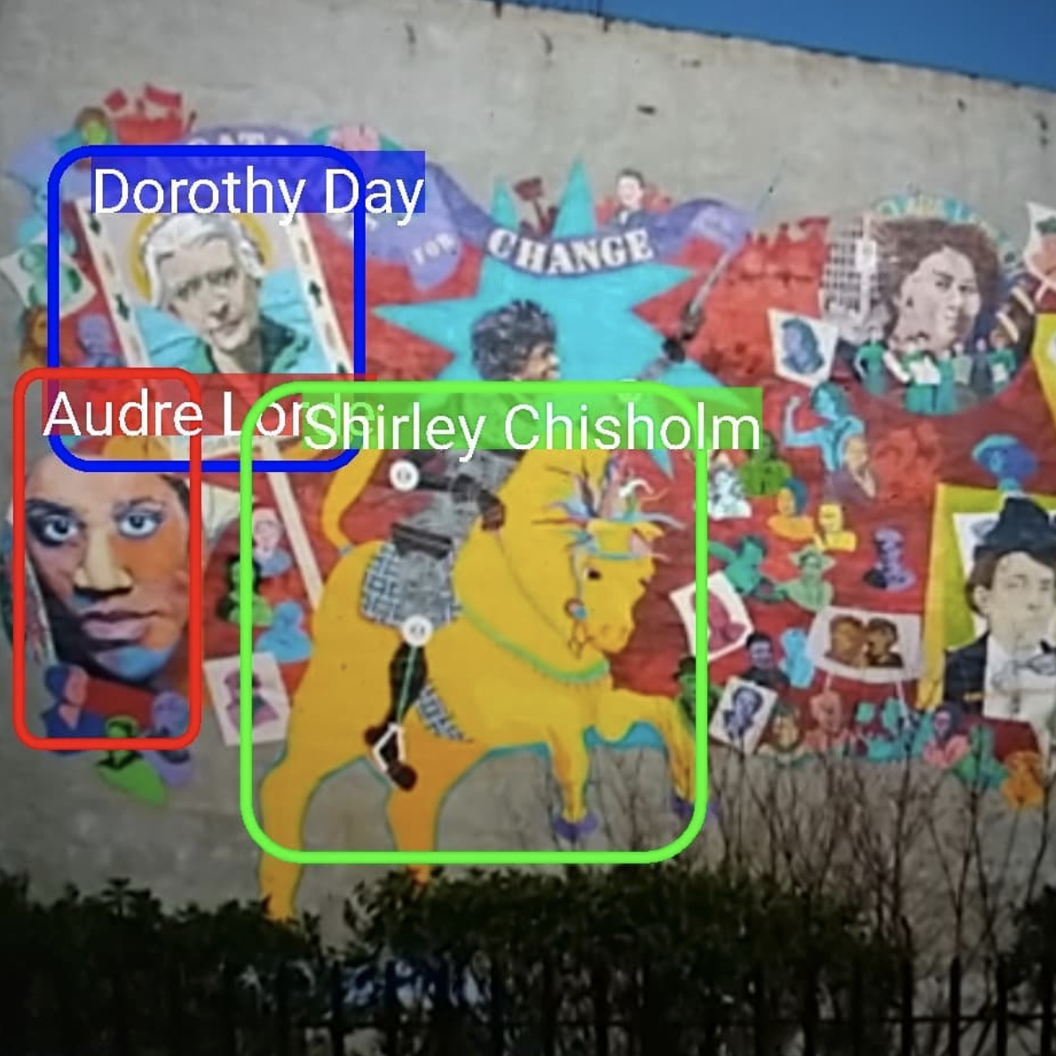 Augmented reality and computer vision on street murals