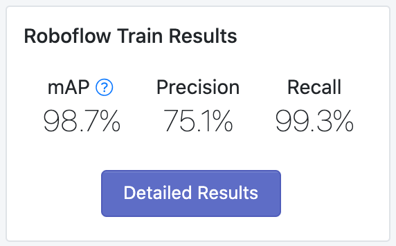 Roboflow Train metrics and results