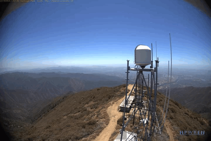 A gif of wildfire smoke being detected.