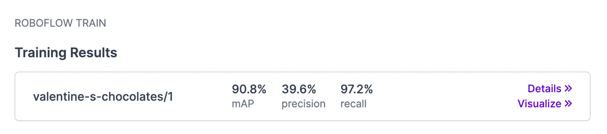 Screenshot of Roboflow Training Results