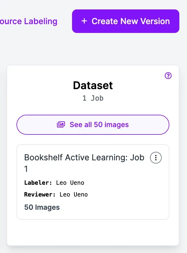 The batch view of our labeled data, collected during active learning
