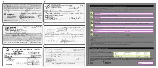Source: Paper on automatic processing of handwritten bank cheque images (left) and a Roboflow Universe dataset image (right)