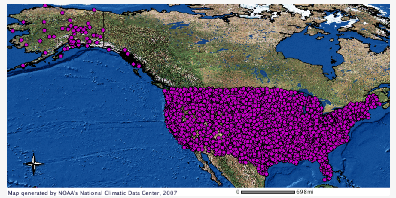 U.S. Hourly Precipitation Data