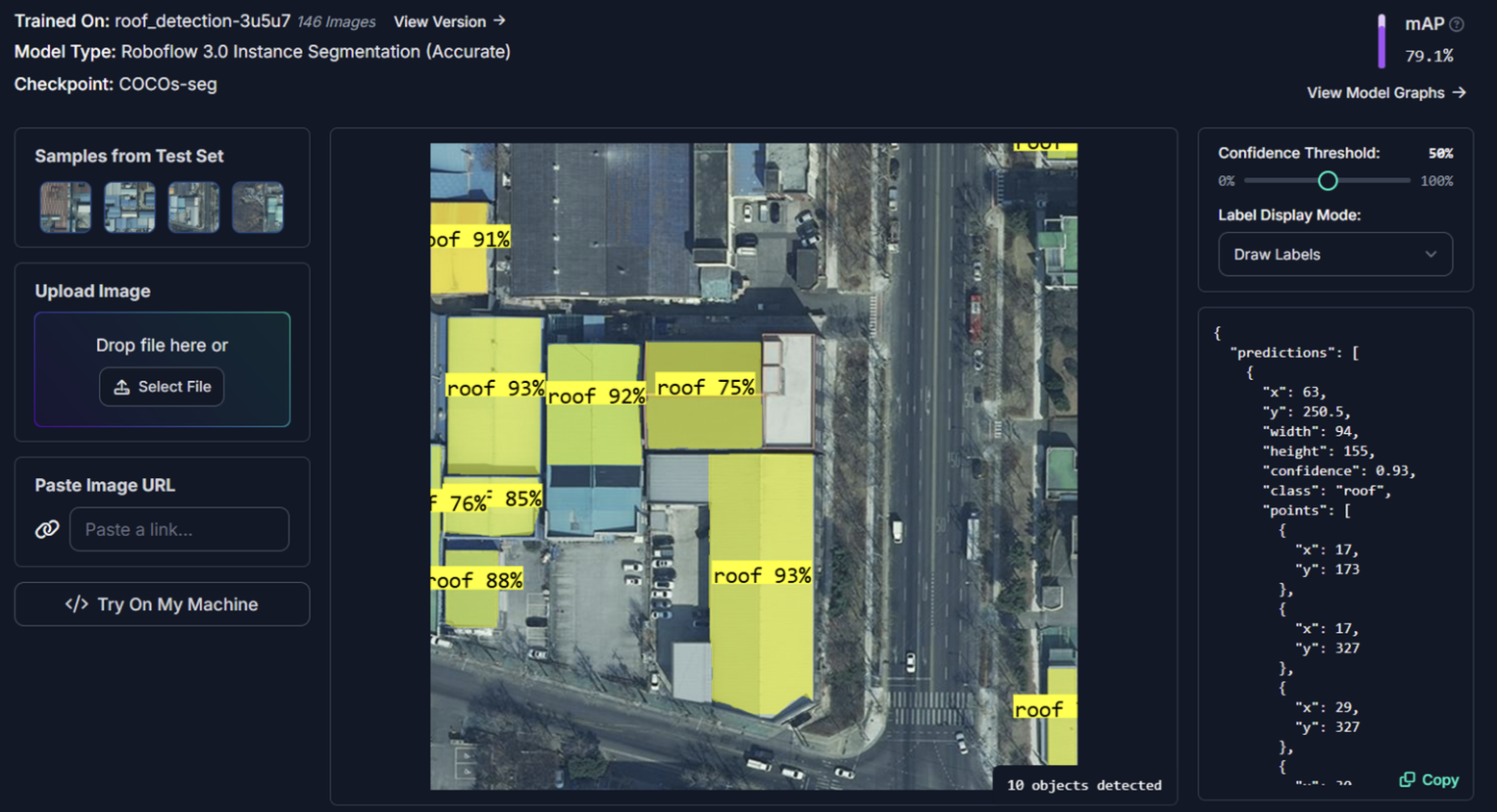 Solar roof panel measuring with computer vision