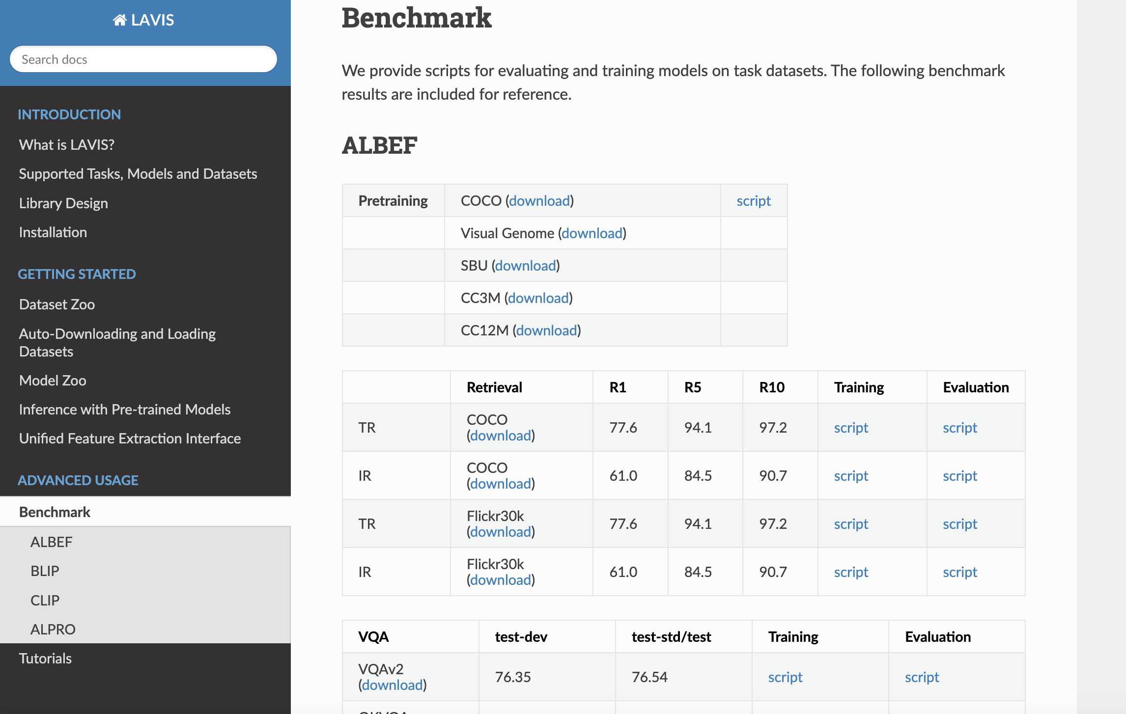 LAVIS benchmark dataset