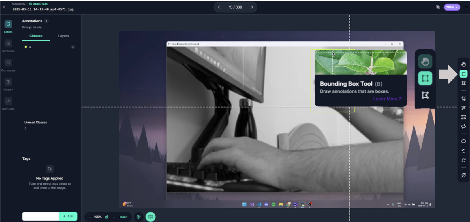 bounding box tool