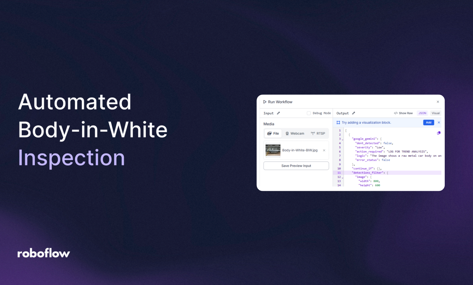 Build a Body-in-White Inspection System with Computer Vision