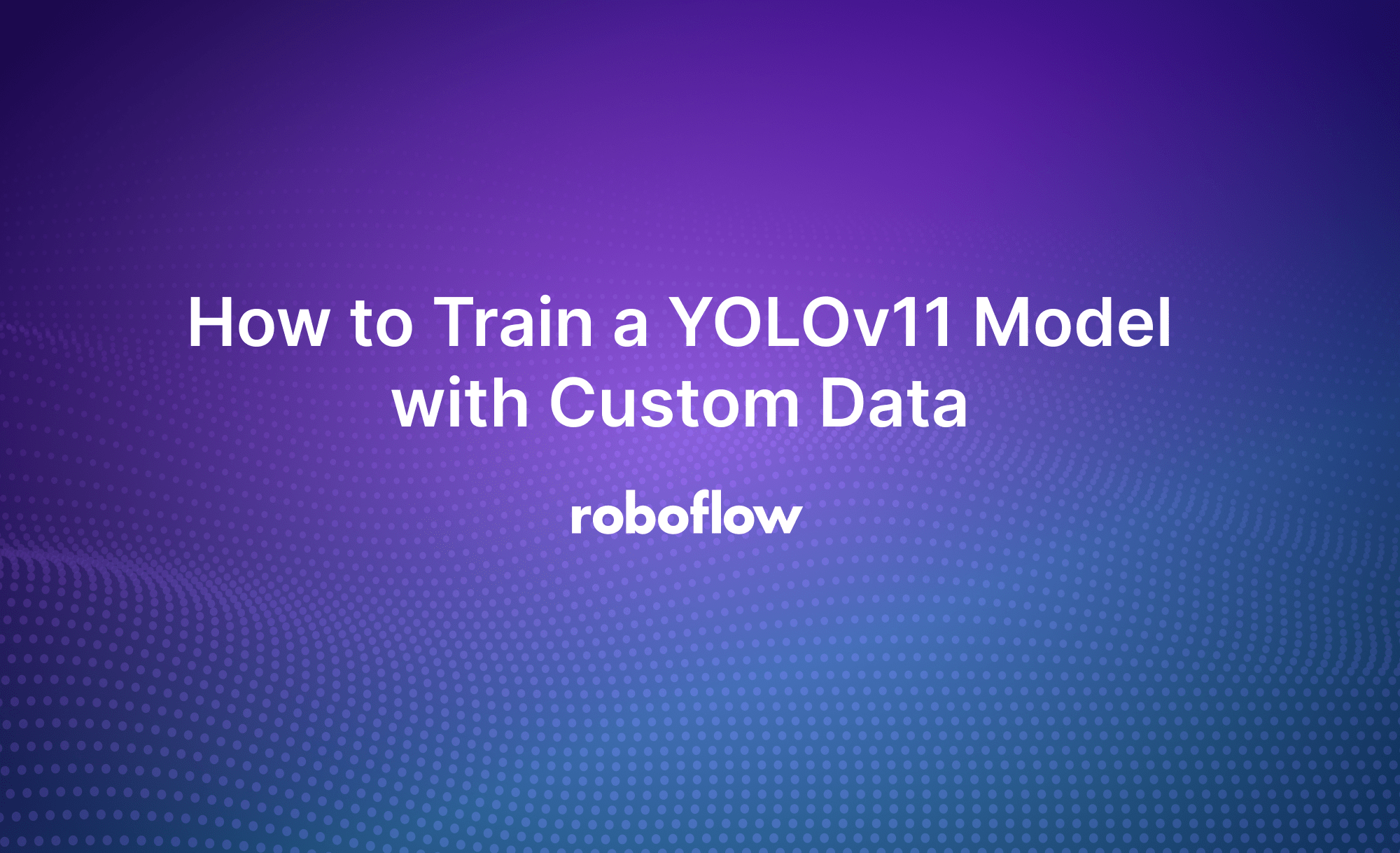 How to Train a YOLOv11 Model with Custom Data