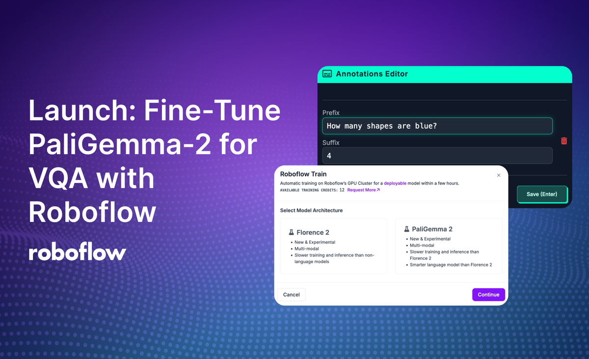 Launch: Fine-Tune PaliGemma-2 for VQA with Roboflow