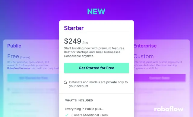 Launch: Roboflow Starter Plan