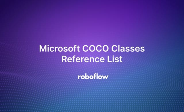 Microsoft COCO Classes Reference List