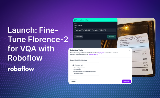 Launch: Fine-Tune Florence-2 for VQA with Roboflow